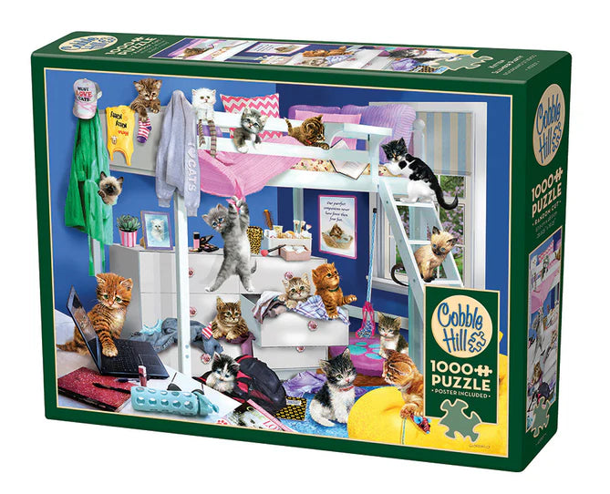 Puzzle 1000pc Kitten Slumber Party | L.A. Mood Comics and Games