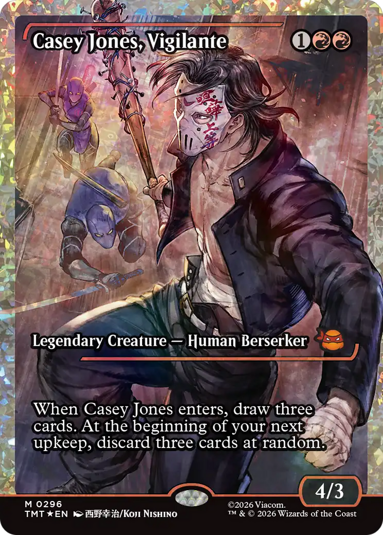 Casey Jones, Vigilante (0296) (Showcase) (Fracture Foil) [Teenage Mutant Ninja Turtles] | L.A. Mood Comics and Games