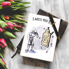"Miss you a Lot" - Sci-Fi Nerd Couples Valentine Card | L.A. Mood Comics and Games
