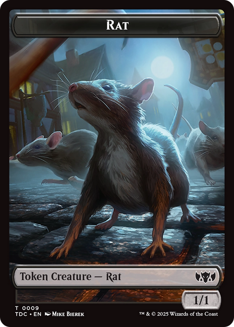 Human // Rat Double-Sided Token [Tarkir: Dragonstorm Commander Tokens] | L.A. Mood Comics and Games