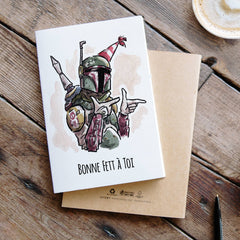 "Bonne Fett" - Galactic Sci-Fi Geek Nerdy Birthday Card | L.A. Mood Comics and Games