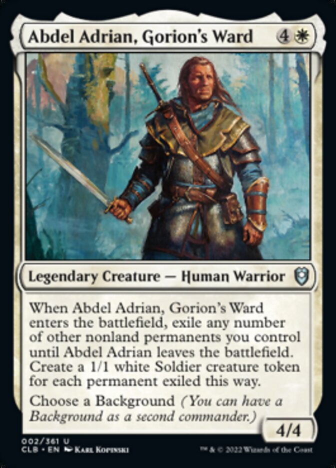 Abdel Adrian, Gorion's Ward [Commander Legends: Battle for Baldur's Gate] | L.A. Mood Comics and Games
