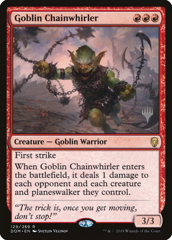 Goblin Chainwhirler (Promo Pack) [Dominaria Promos] | L.A. Mood Comics and Games