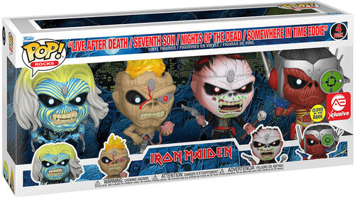 FUNKO POP! ROCKS: Iron Maiden - Eddie 4PK Glow In The Dark | L.A. Mood Comics and Games
