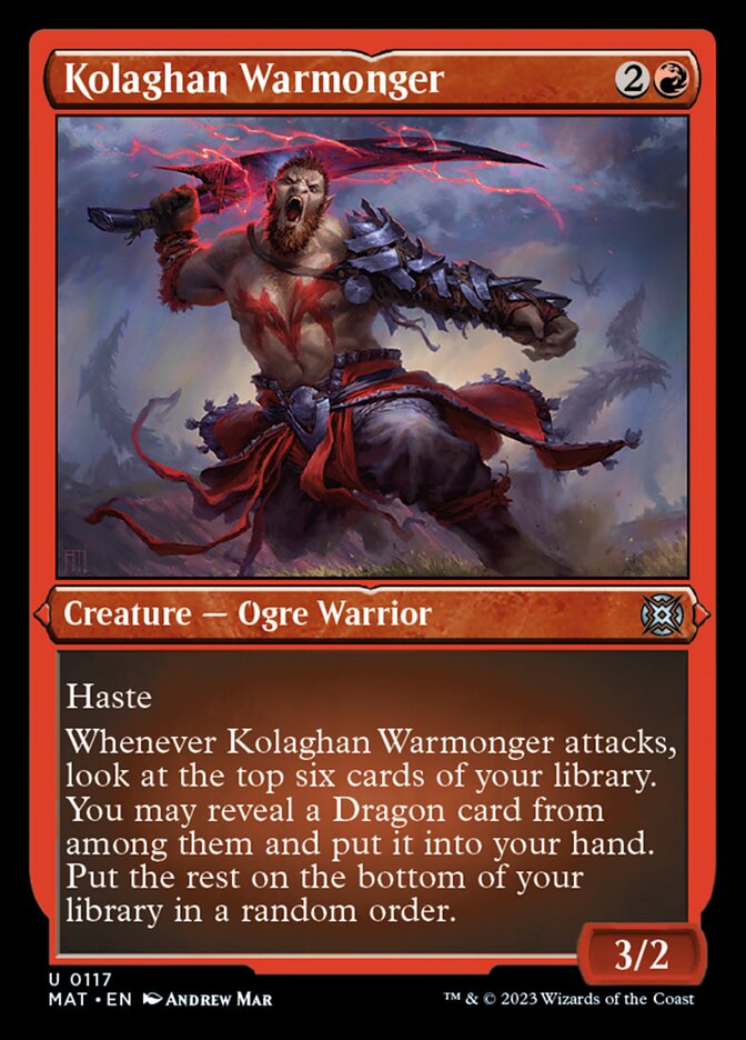 Kolaghan Warmonger (Foil Etched) [March of the Machine: The Aftermath] | L.A. Mood Comics and Games