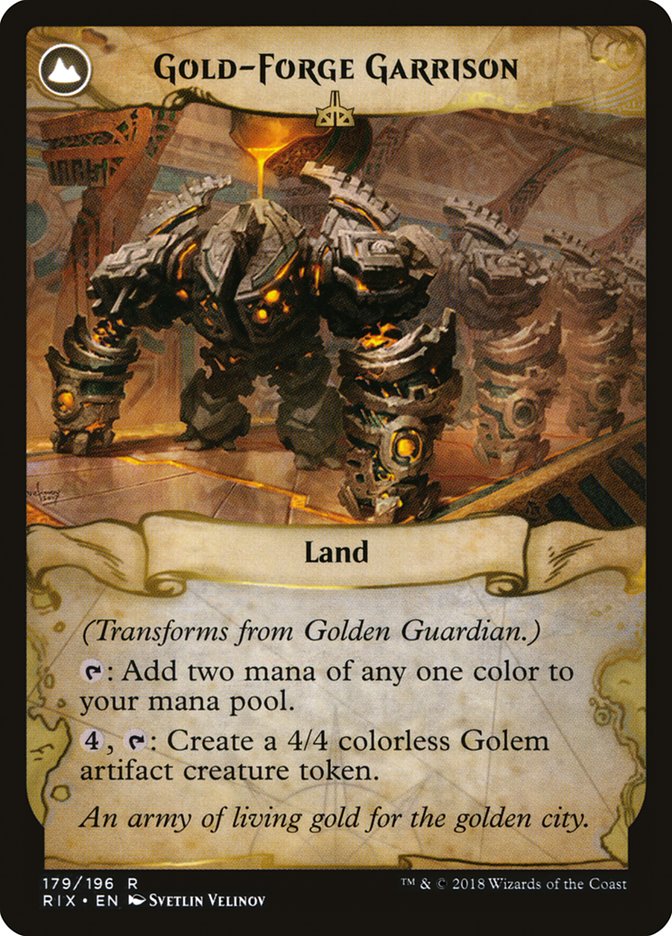 Golden Guardian // Gold-Forge Garrison [Rivals of Ixalan] | L.A. Mood Comics and Games