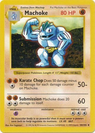 Machoke (34/102) [Base Set Shadowless Unlimited] | L.A. Mood Comics and Games