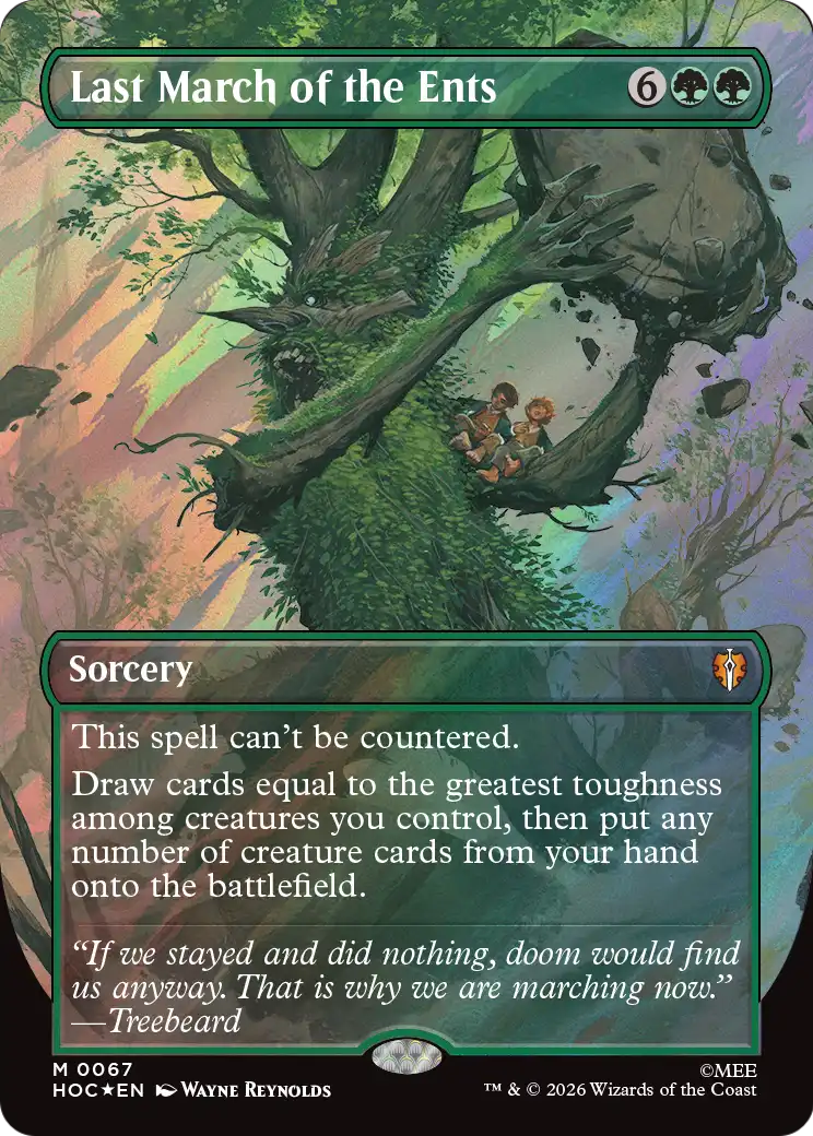 Last March of the Ents (Borderless) (Surge Foil) [The Hobbit: Eternal-Legal] | L.A. Mood Comics and Games