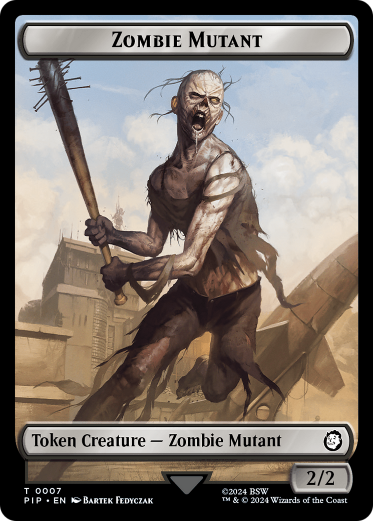 Treasure (0019) // Zombie Mutant Double-Sided Token [Fallout Tokens] | L.A. Mood Comics and Games