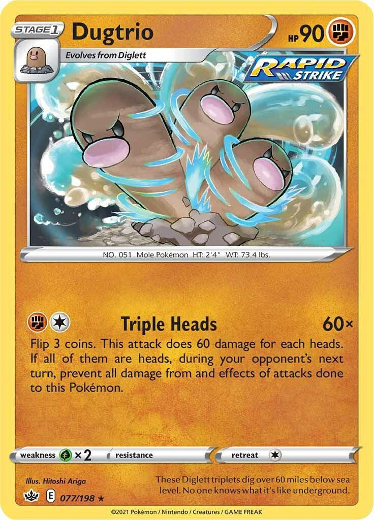 Dugtrio (077/198) [Sword & Shield: Chilling Reign] | L.A. Mood Comics and Games