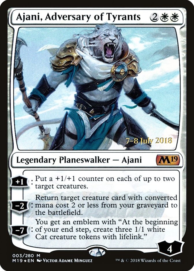 Ajani, Adversary of Tyrants [Core Set 2019 Prerelease Promos] | L.A. Mood Comics and Games