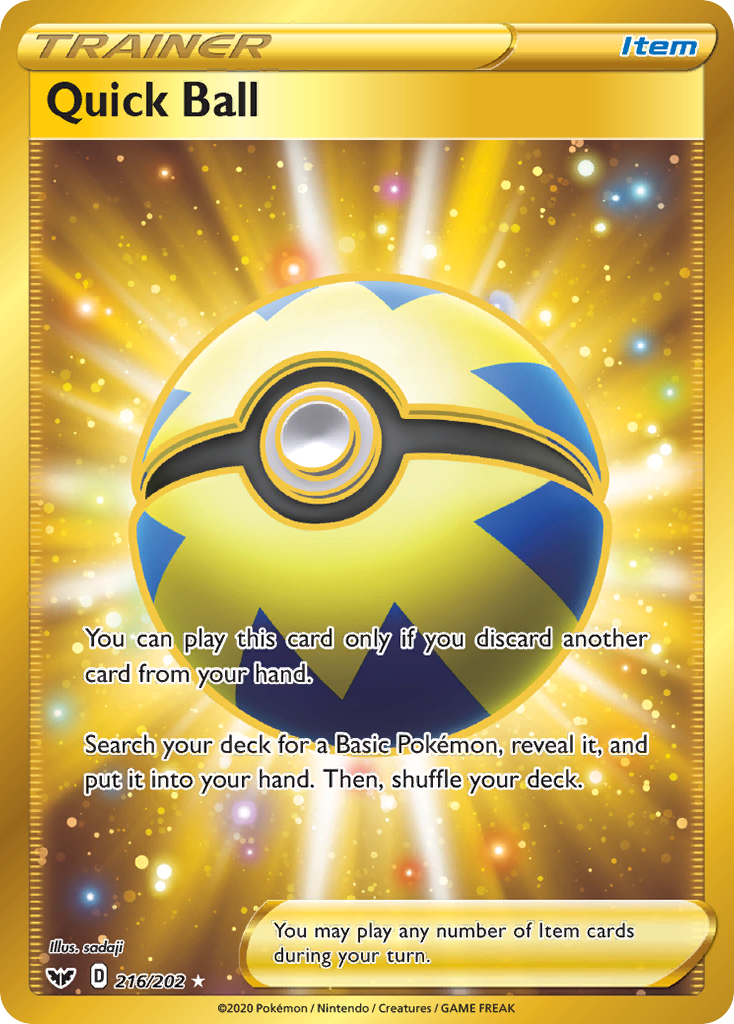 Quick Ball (216/202) [Sword & Shield: Base Set] | L.A. Mood Comics and Games