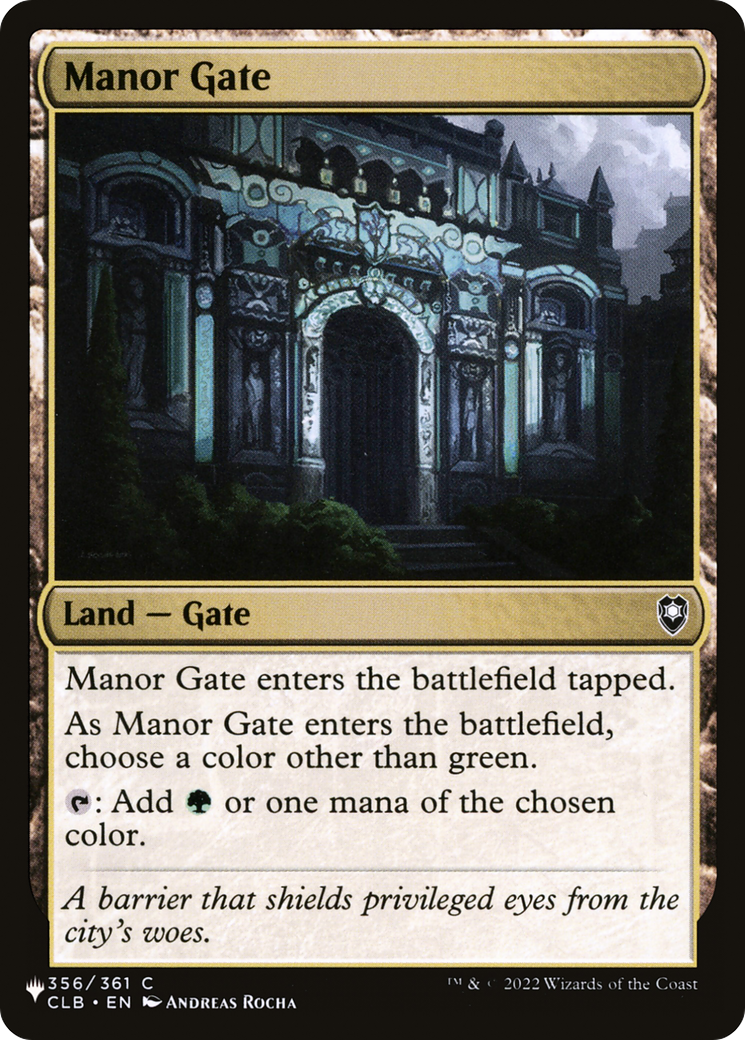 Manor Gate [The List] | L.A. Mood Comics and Games