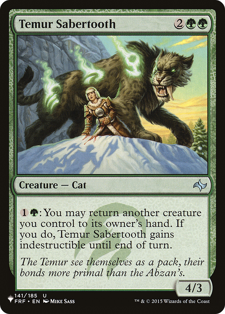 Temur Sabertooth [The List] | L.A. Mood Comics and Games