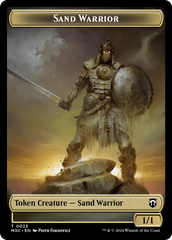 Marit Lage (Ripple Foil) // Sand Warrior Double-Sided Token [Modern Horizons 3 Commander Tokens] | L.A. Mood Comics and Games