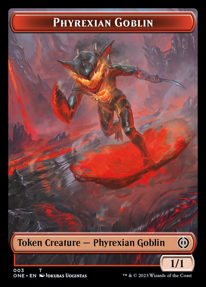 Rebel // Phyrexian Goblin Double-Sided Token [Phyrexia: All Will Be One Tokens] | L.A. Mood Comics and Games