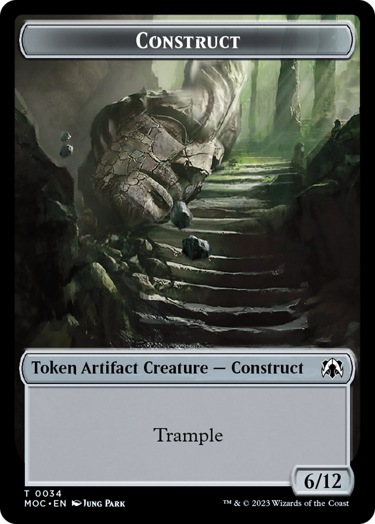 Phyrexian Golem // Construct Double-Sided Token [March of the Machine Commander Tokens] | L.A. Mood Comics and Games