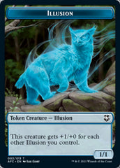 Illusion // Zombie Double-Sided Token [Dungeons & Dragons: Adventures in the Forgotten Realms Commander Tokens] | L.A. Mood Comics and Games