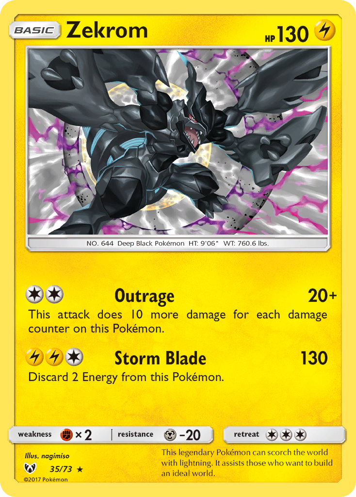 Zekrom (35/73) [Sun & Moon: Shining Legends] | L.A. Mood Comics and Games