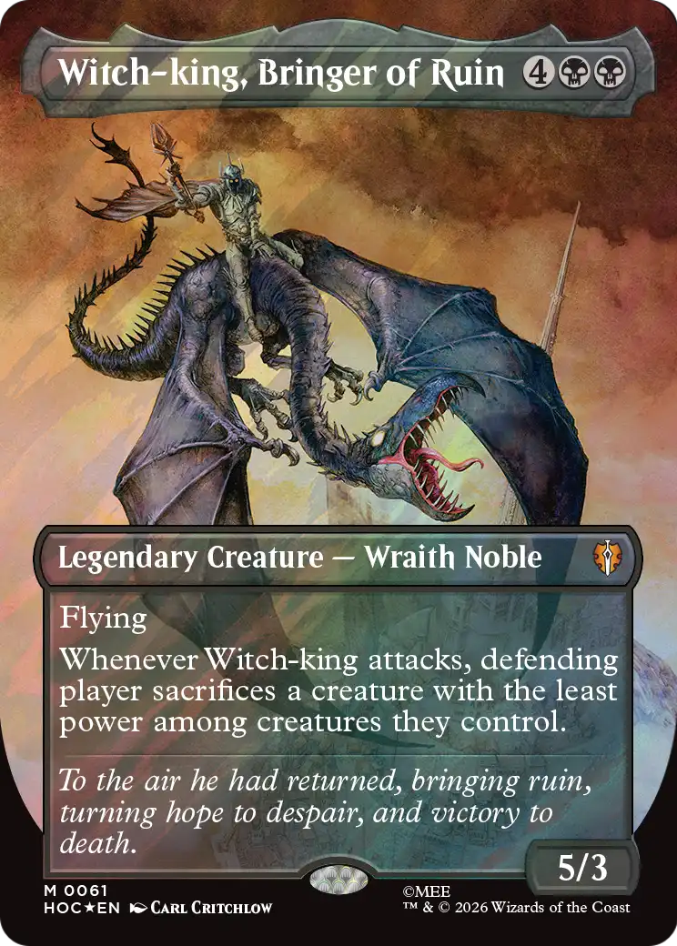 Witch-king, Bringer of Ruin (Borderless) (Surge Foil) [The Hobbit: Eternal-Legal] | L.A. Mood Comics and Games
