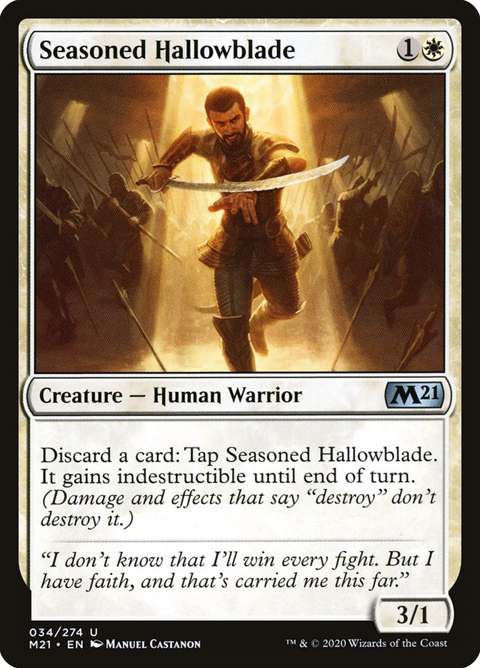 Seasoned Hallowblade [Core Set 2021] | L.A. Mood Comics and Games