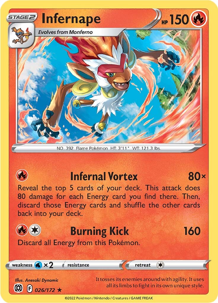 Infernape (026/172) [Sword & Shield: Brilliant Stars] | L.A. Mood Comics and Games