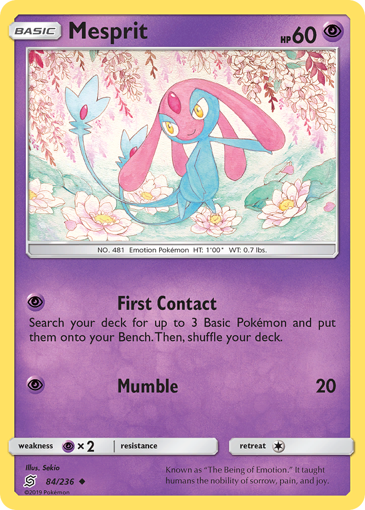 Mesprit (84/236) [Sun & Moon: Unified Minds] | L.A. Mood Comics and Games