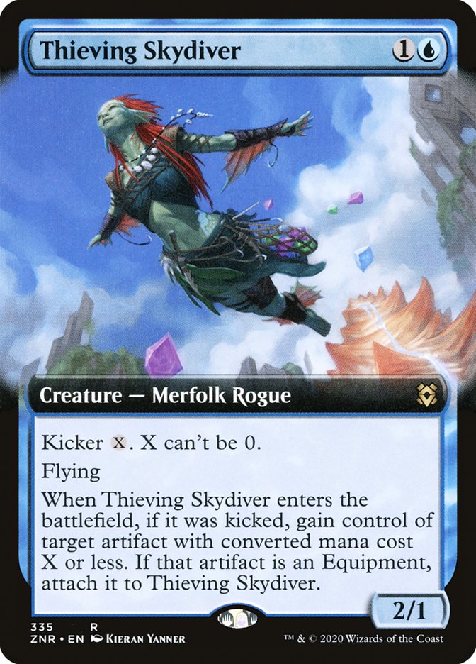 Thieving Skydiver (Extended Art) [Zendikar Rising] | L.A. Mood Comics and Games