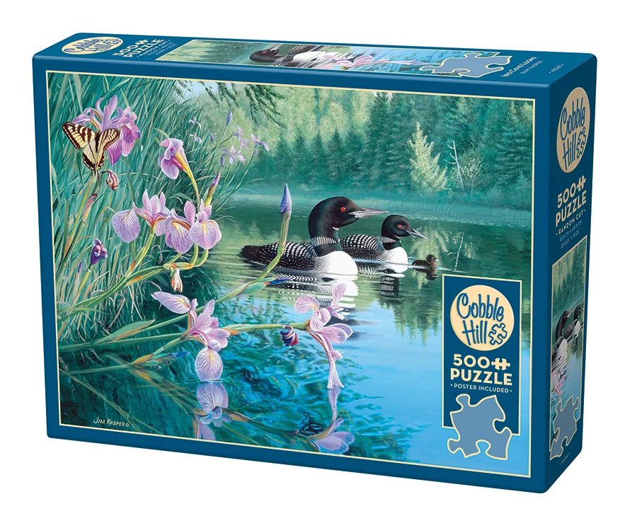 Puzzle 500pc Cobble Hill Iris Cove Loons | L.A. Mood Comics and Games
