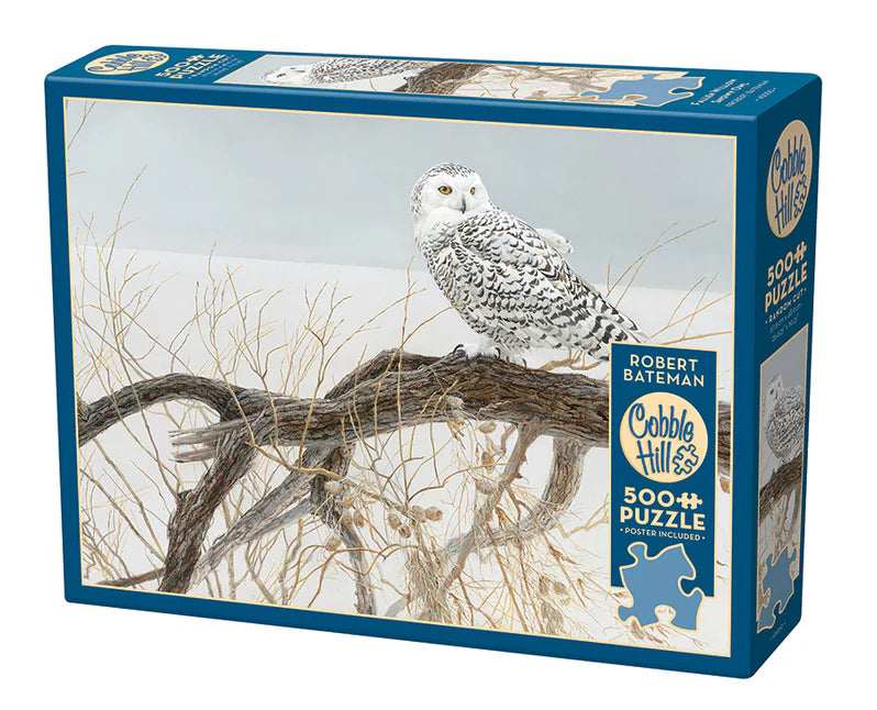 Puzzle 500pc - Fallen Willow - Snowy Owl | L.A. Mood Comics and Games