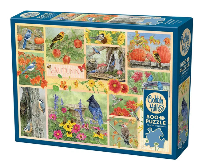 Puzzle 500pc Garden Birds in Autumn | L.A. Mood Comics and Games