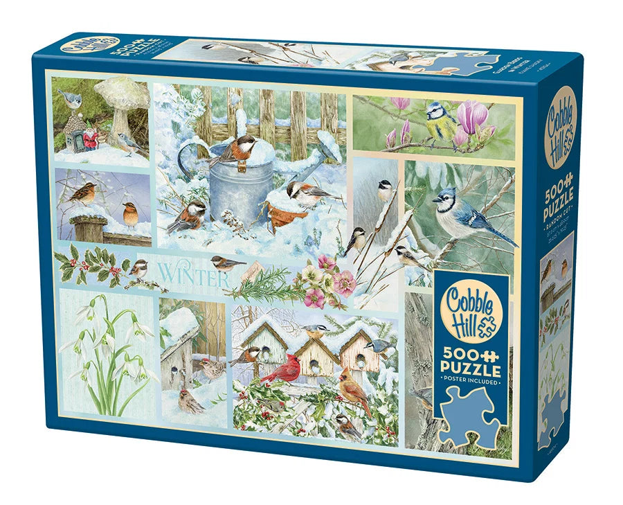 Puzzle 500pc Garden Birds in Winter | L.A. Mood Comics and Games