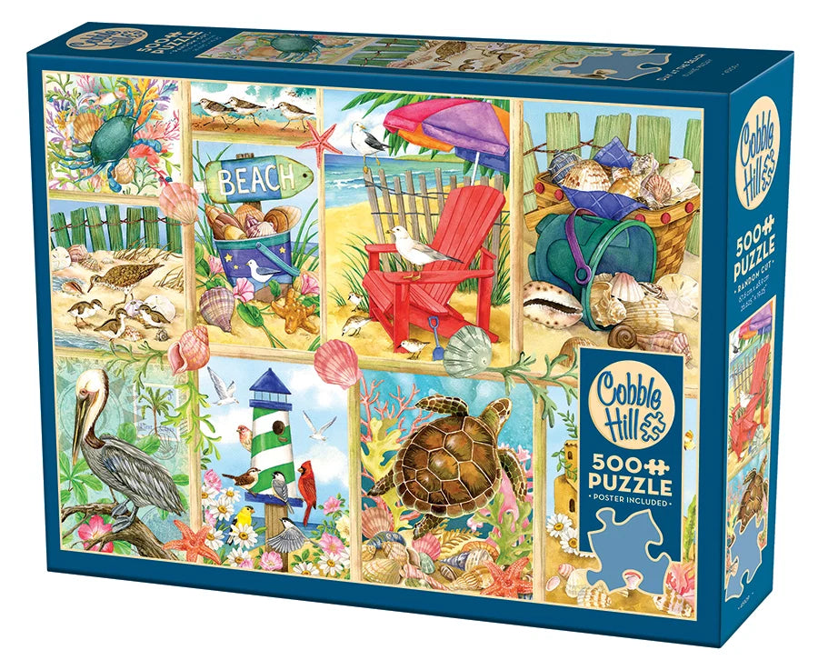 Puzzle 500pc Day at the Beach | L.A. Mood Comics and Games