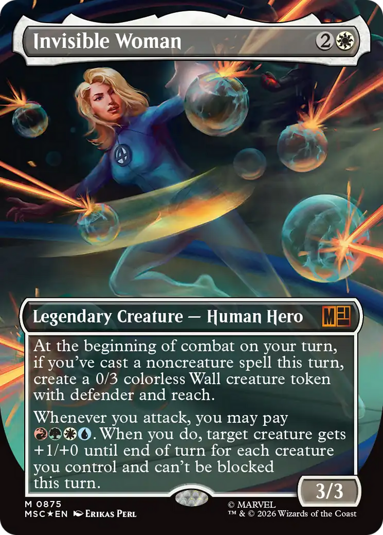 Invisible Woman (Borderless) (Surge Foil) [Marvel Super Heroes Commander] | L.A. Mood Comics and Games