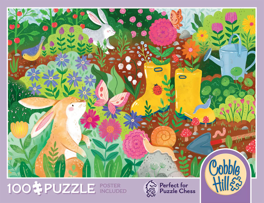 Puzzle 100 Piece - Rabbit Garden | L.A. Mood Comics and Games