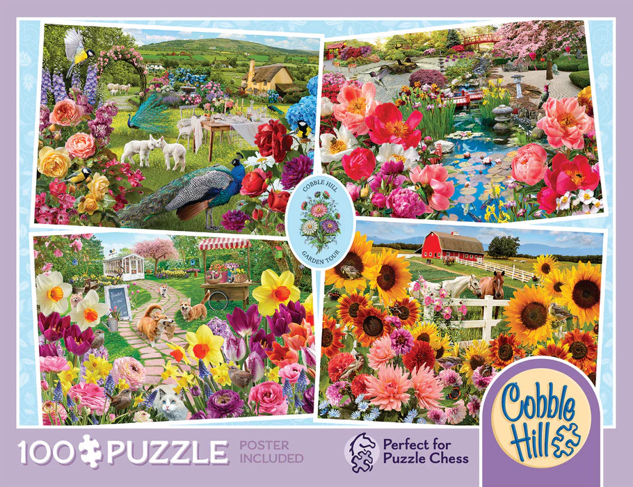 Puzzle 100 Piece - Garden Tour | L.A. Mood Comics and Games