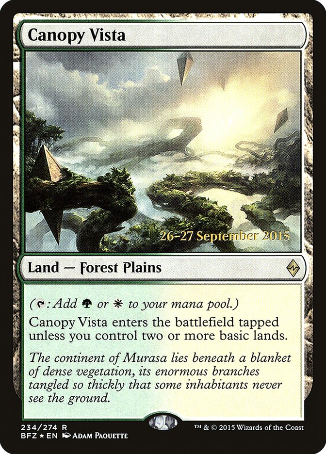 Canopy Vista [Battle for Zendikar Prerelease Promos] | L.A. Mood Comics and Games
