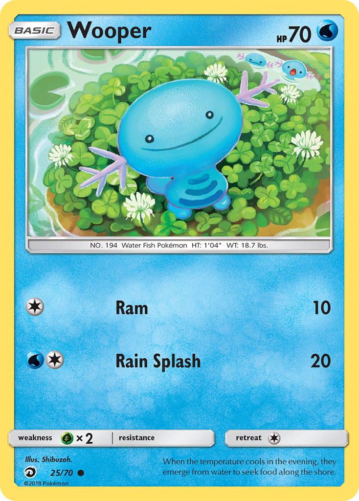 Wooper (25/70) [Sun & Moon: Dragon Majesty] | L.A. Mood Comics and Games