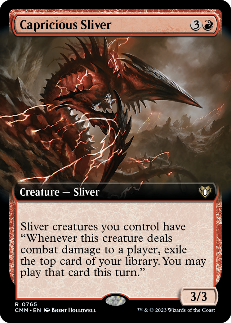 Capricious Sliver (Extended Art) [Commander Masters] | L.A. Mood Comics and Games