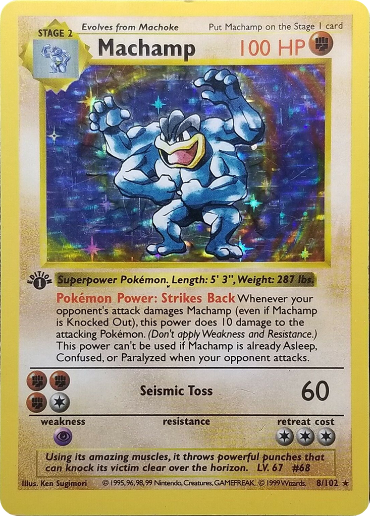 Machamp (8/102) (Shadowless) [Base Set 1st Edition] | L.A. Mood Comics and Games