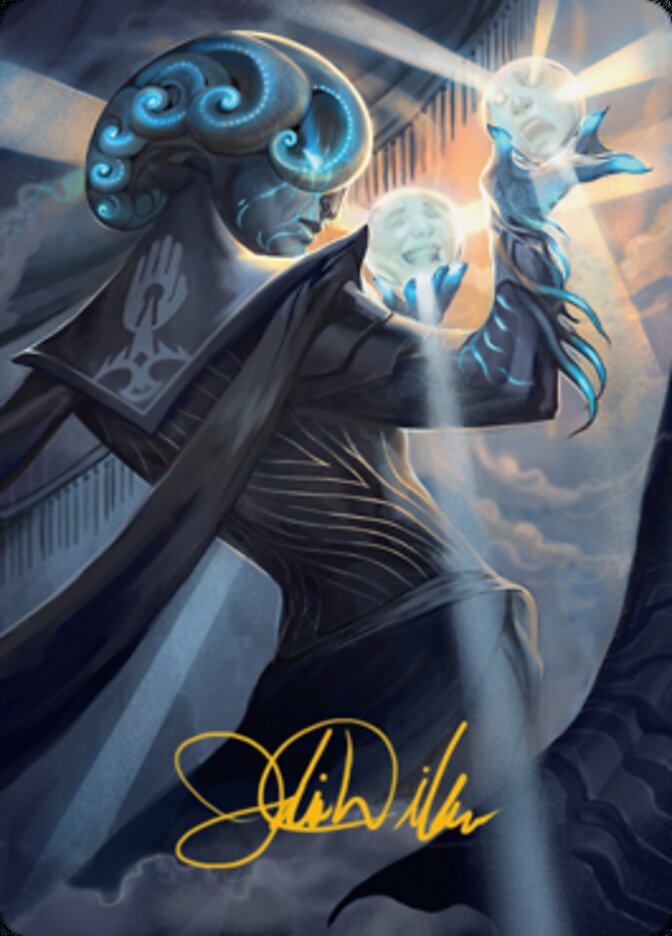 Queza, Augur of Agonies Art Card (Gold-Stamped Signature) [Streets of New Capenna Art Series] | L.A. Mood Comics and Games