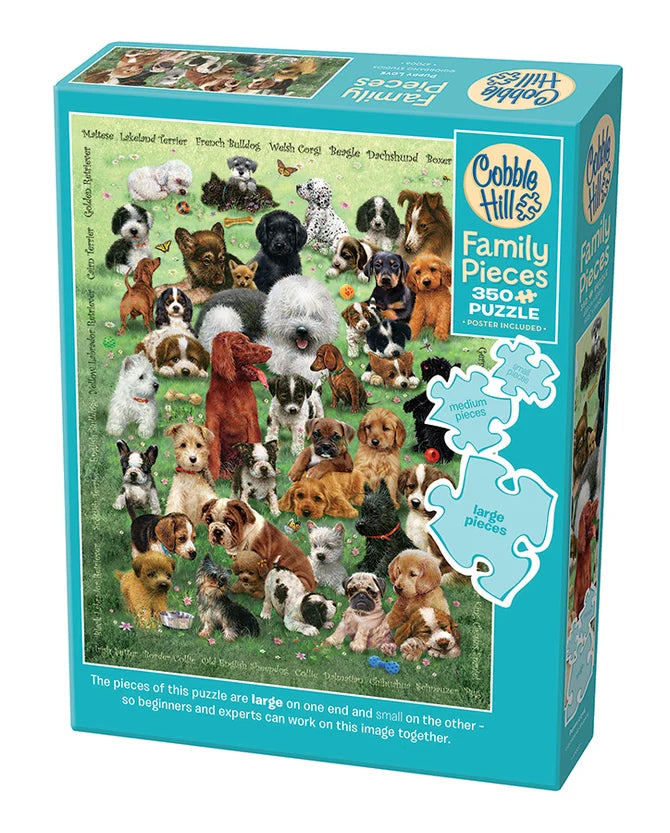 Puppy Love Family Puzzle Pieces 350 | L.A. Mood Comics and Games