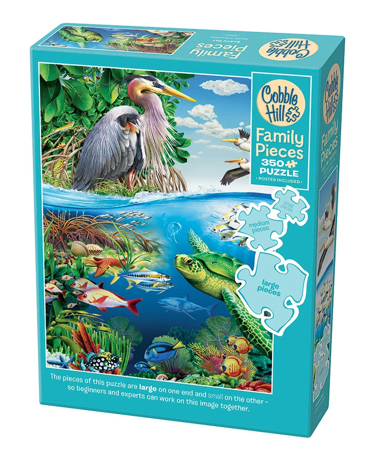 Family Puzzle 350pc Earth Day | L.A. Mood Comics and Games