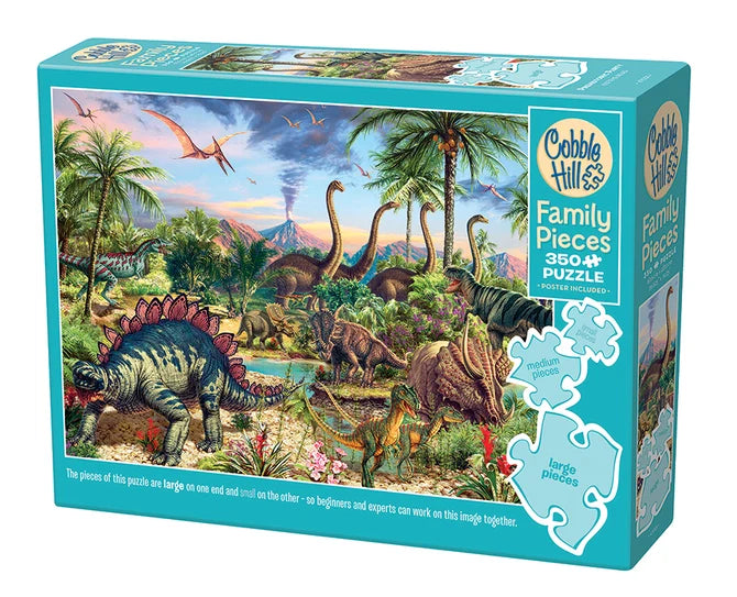 Family Puzzle 350pc Prehistoric Party | L.A. Mood Comics and Games