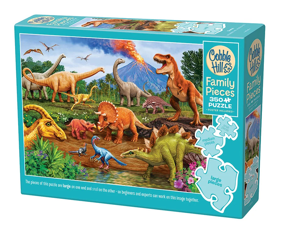 Family Puzzle 350pc Dinos | L.A. Mood Comics and Games