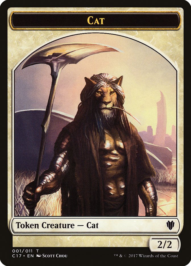 Rat // Cat Double-Sided Token [Commander 2017 Tokens] | L.A. Mood Comics and Games