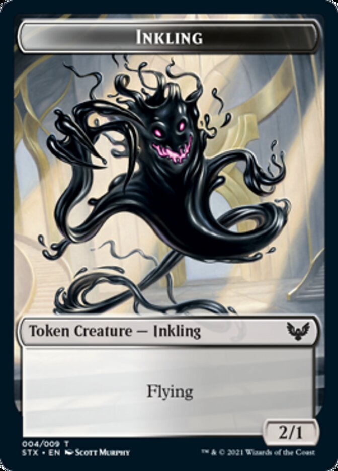 Inkling // Treasure Double-Sided Token [Strixhaven: School of Mages Tokens] | L.A. Mood Comics and Games