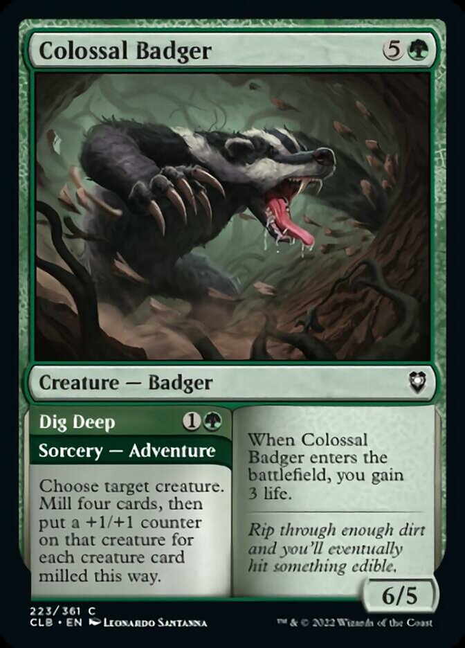 Colossal Badger // Dig Deep [Commander Legends: Battle for Baldur's Gate] | L.A. Mood Comics and Games