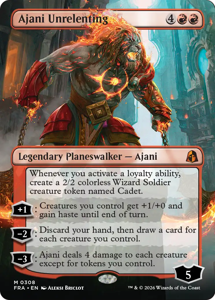 Ajani Unrelenting (Borderless) [Reality Fracture] | L.A. Mood Comics and Games