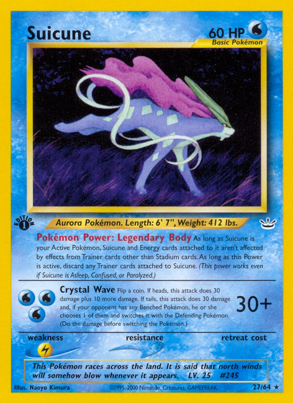 Suicune (27/64) [Neo Revelation 1st Edition] | L.A. Mood Comics and Games